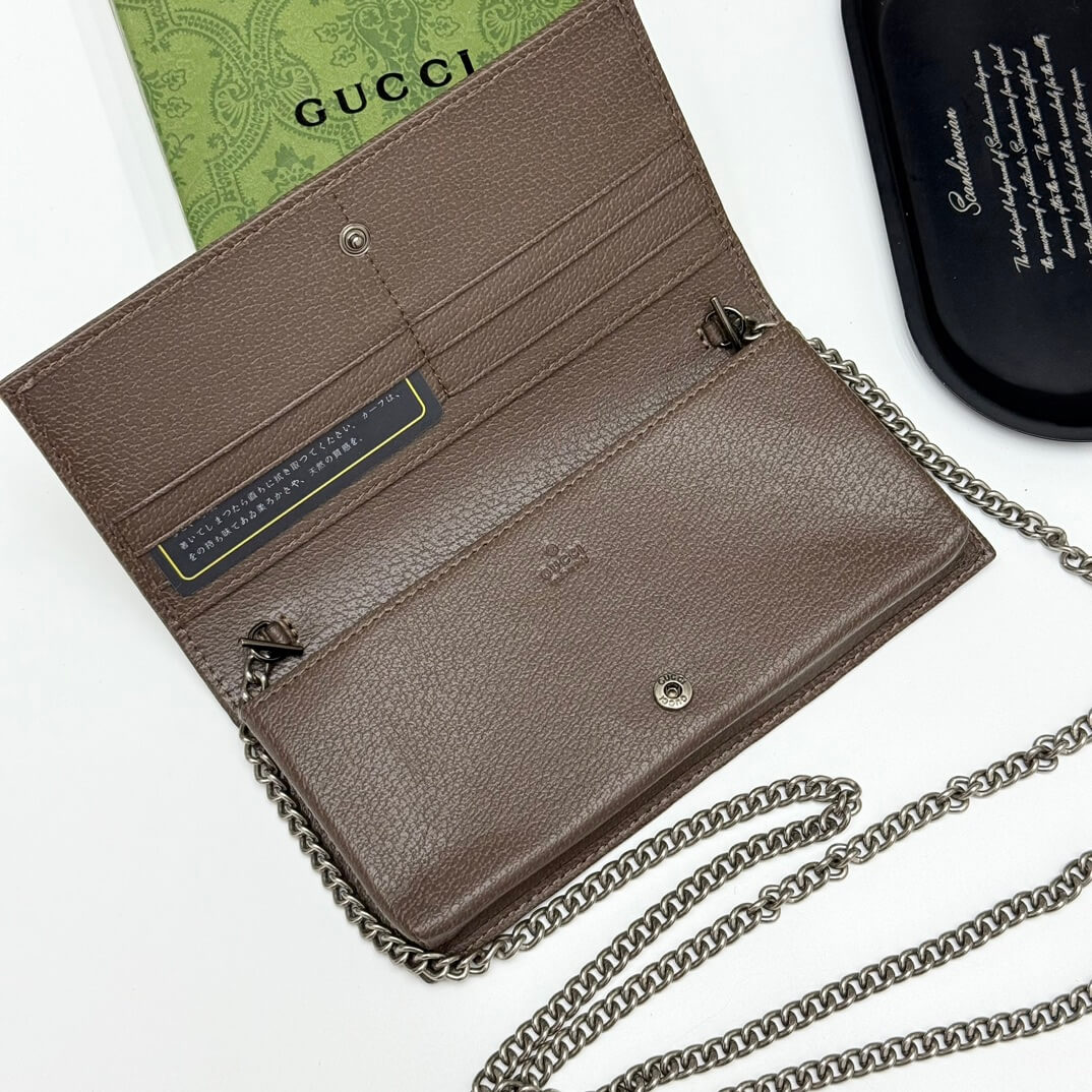Gucci Horsebit 1955 Jumbo GG Chain Wallet. - Image 4