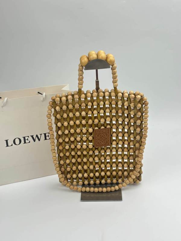 Loewe Wooden Beaded Anagram Tote Bag