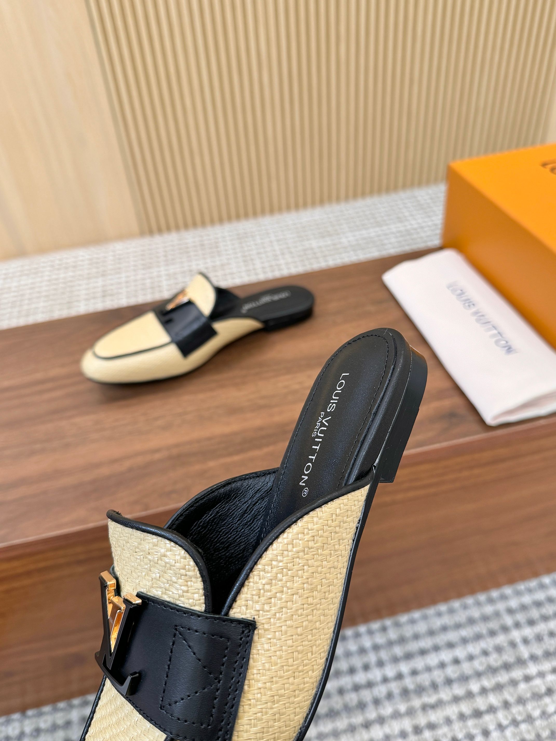 Louis Vuitton Black Mare Open Back Loafers - Image 6
