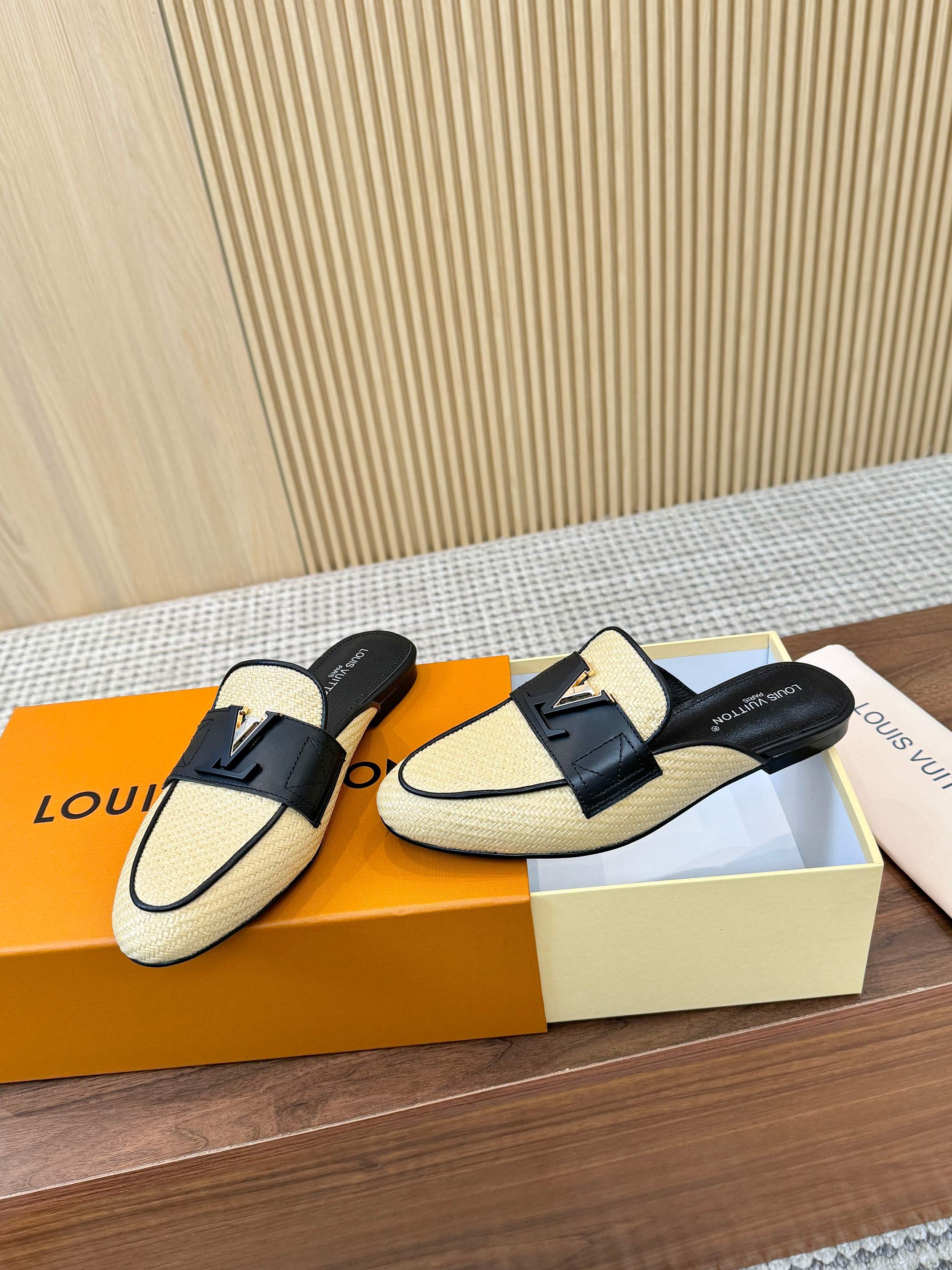 Louis Vuitton Black Mare Open Back Loafers - Image 4