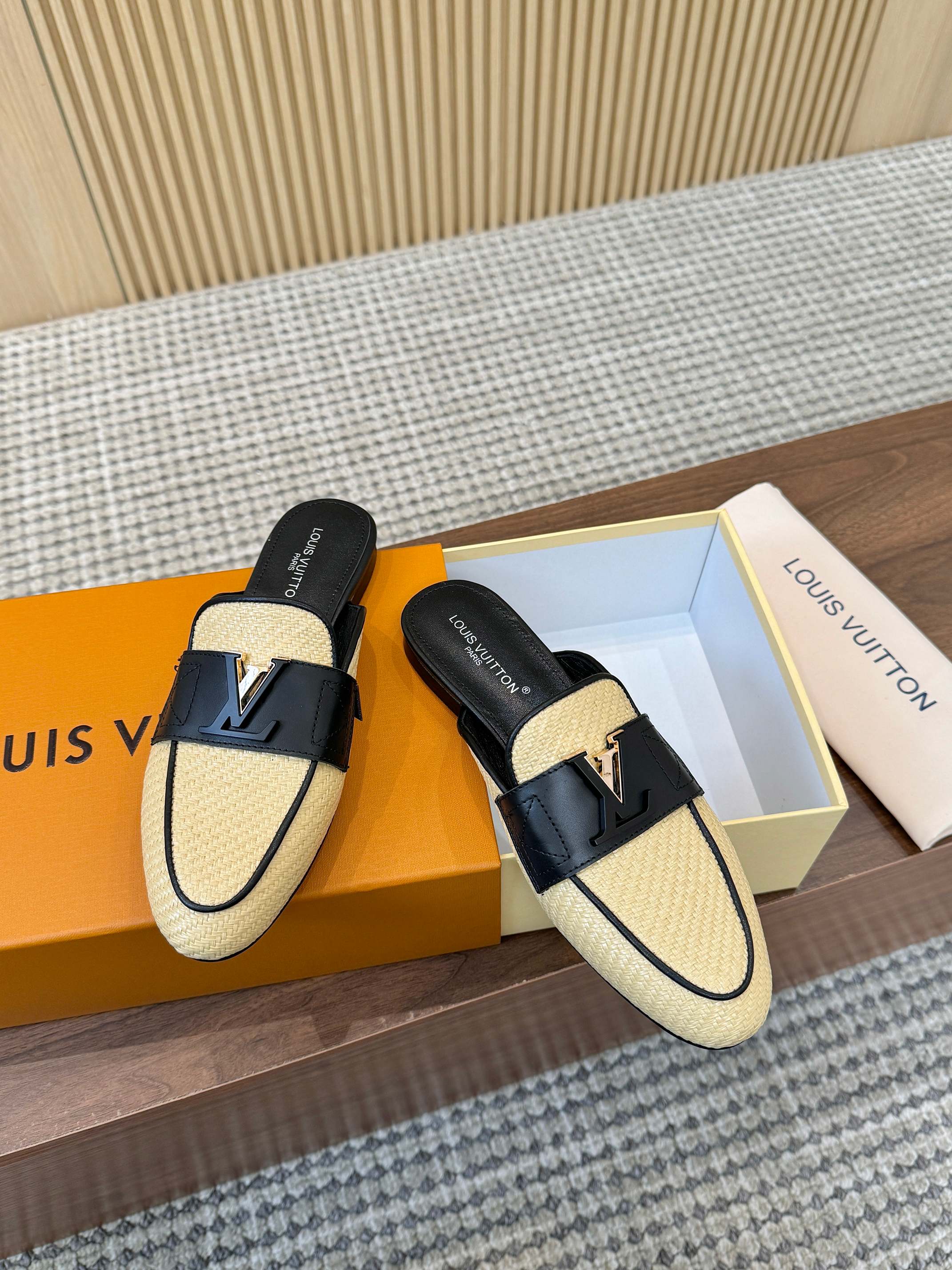Louis Vuitton Black Mare Open Back Loafers - Image 2