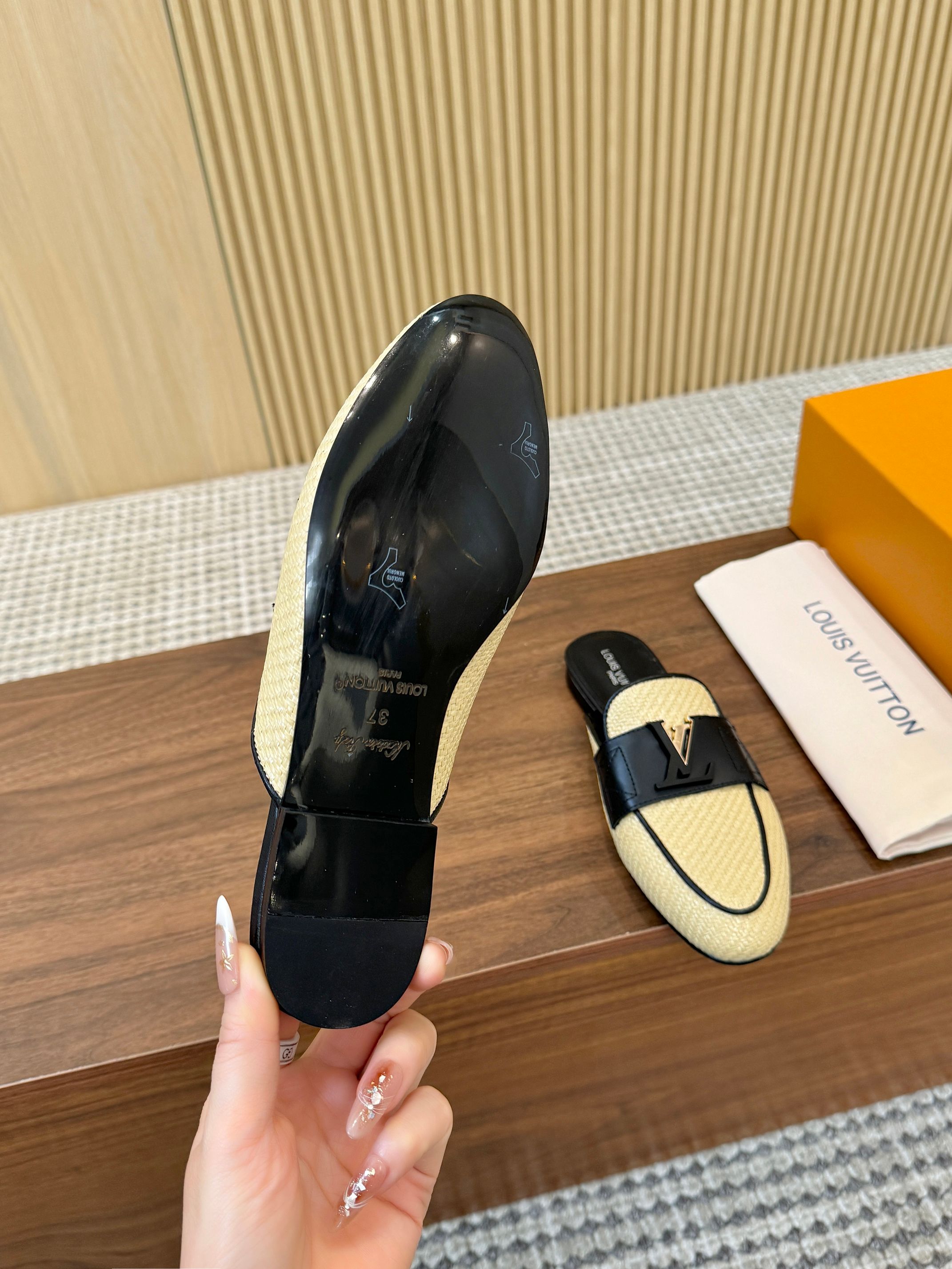 Louis Vuitton Black Mare Open Back Loafers - Image 8
