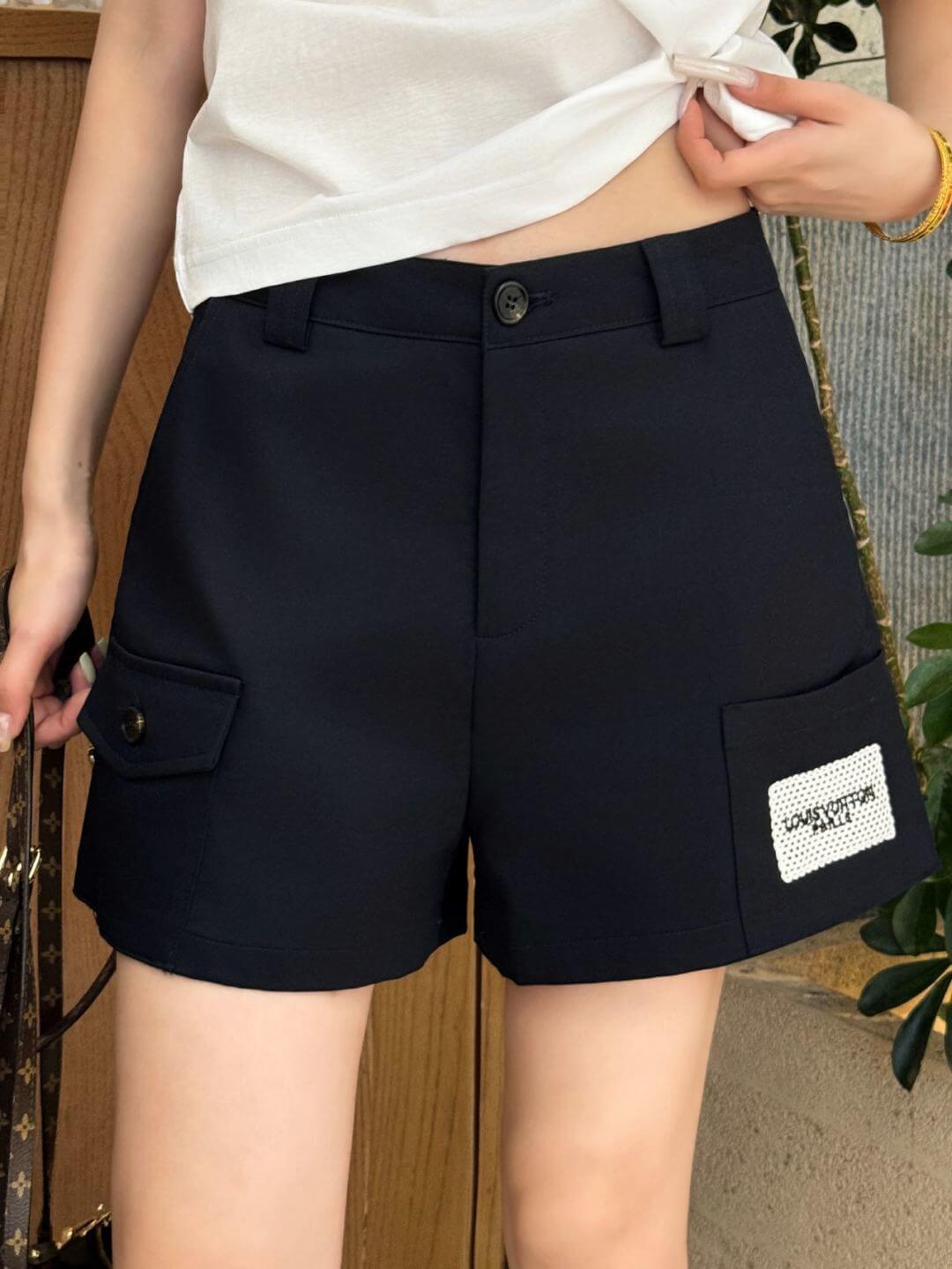 Louis Vuitton Cotton Cargo Utility Shorts with Embroidered Logo Patch – White - Image 11