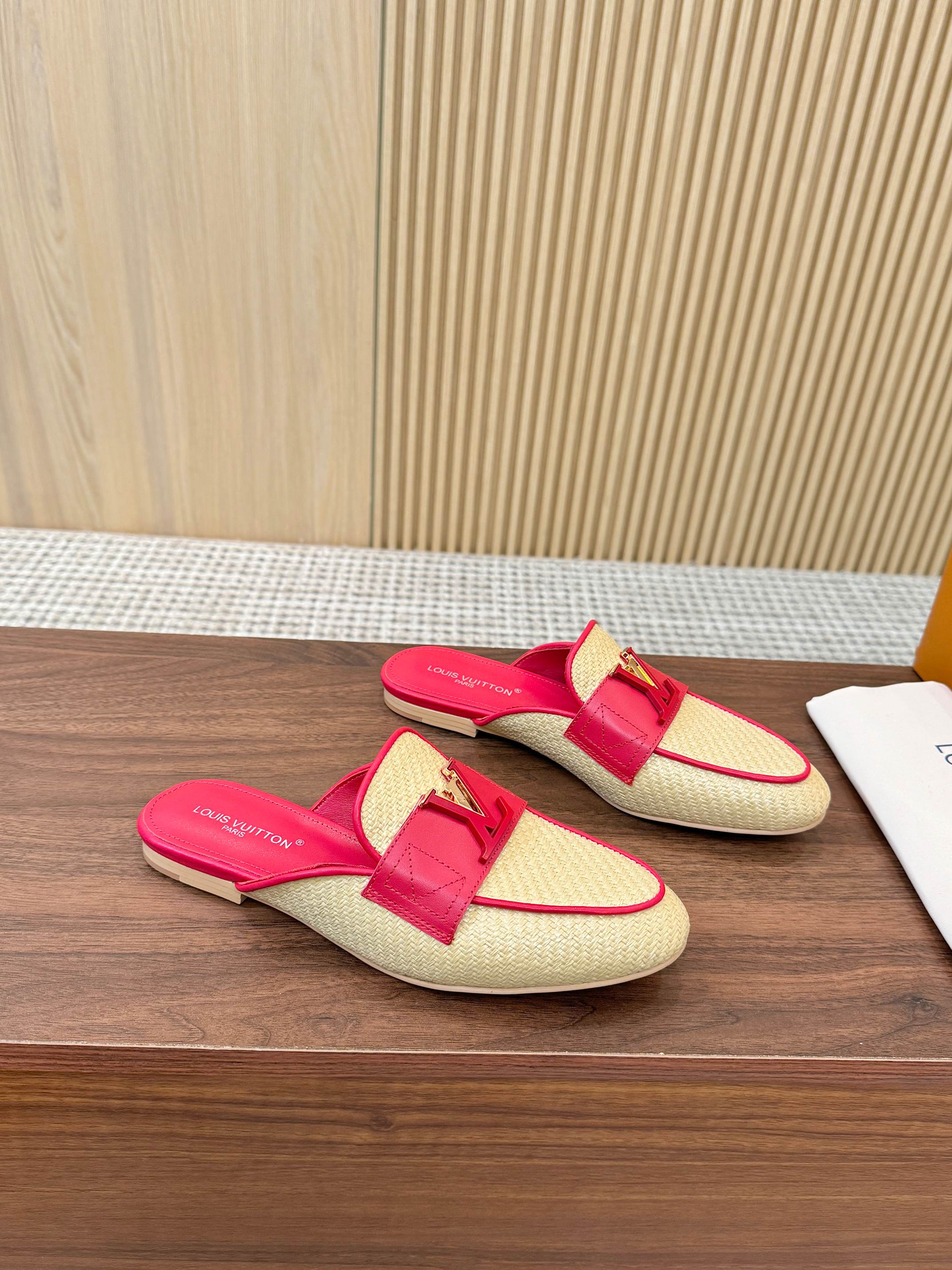 Louis Vuitton Raspberry Pink Mare Open Back Loafers - Image 4