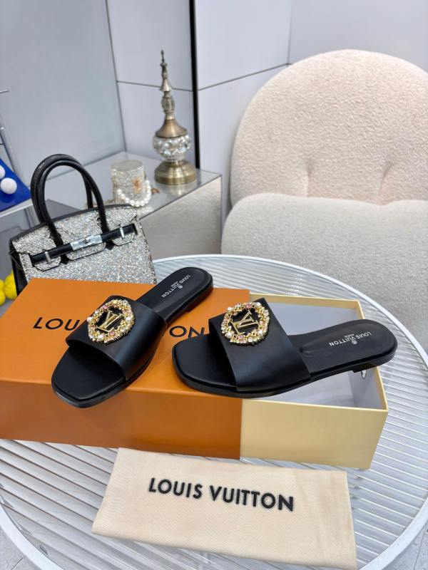 Louis Vuitton Black LV Mare Flat Mules