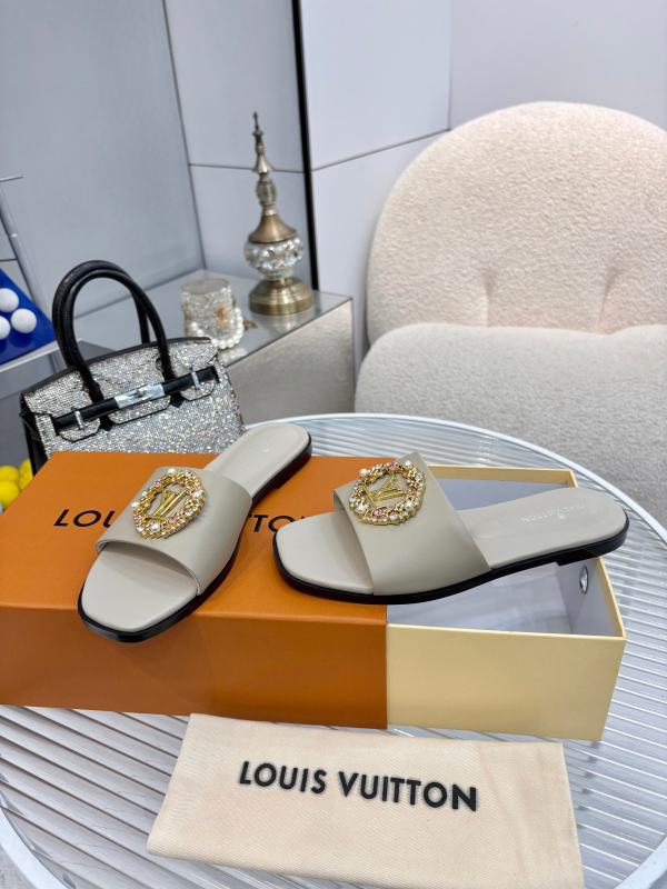 Louis Vuitton Grey LV Mare Flat Mules