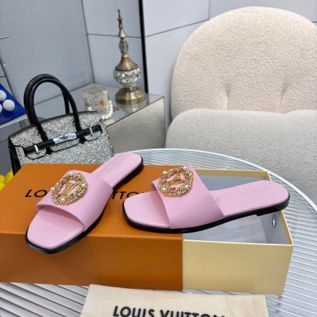 Louis Vuitton Pink LV Mare Flat Mules