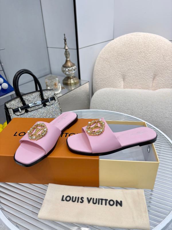 Louis Vuitton Pink LV Mare Flat Mules