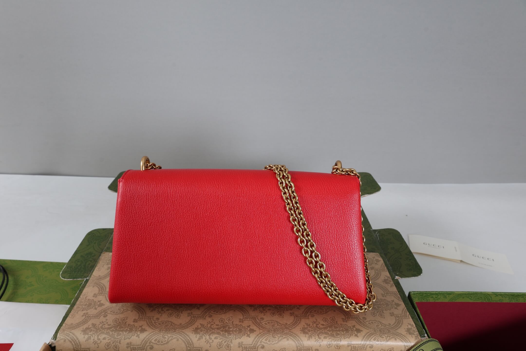 Gucci Dionysus Red Leather Shoulder Bag - Image 2
