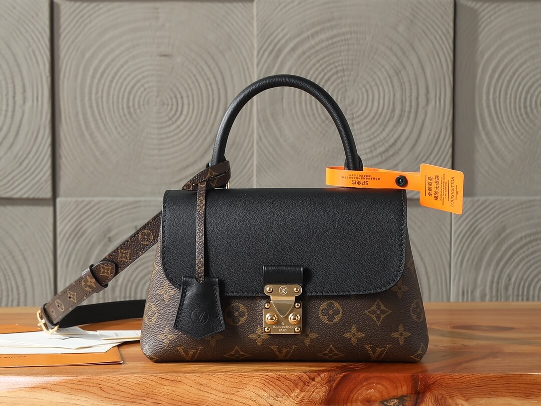 Louis Vuitton Madeleine BB Monogram Canvas and Noir Leather Bag