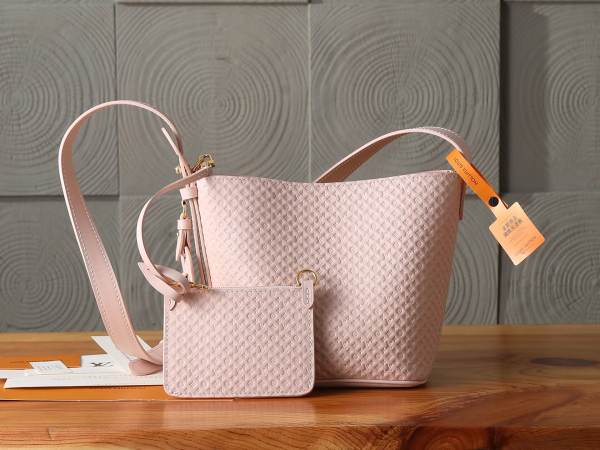 Louis Vuitton Monogram Empreinte Bella Bucket Bag with Pouch – Light Pink
