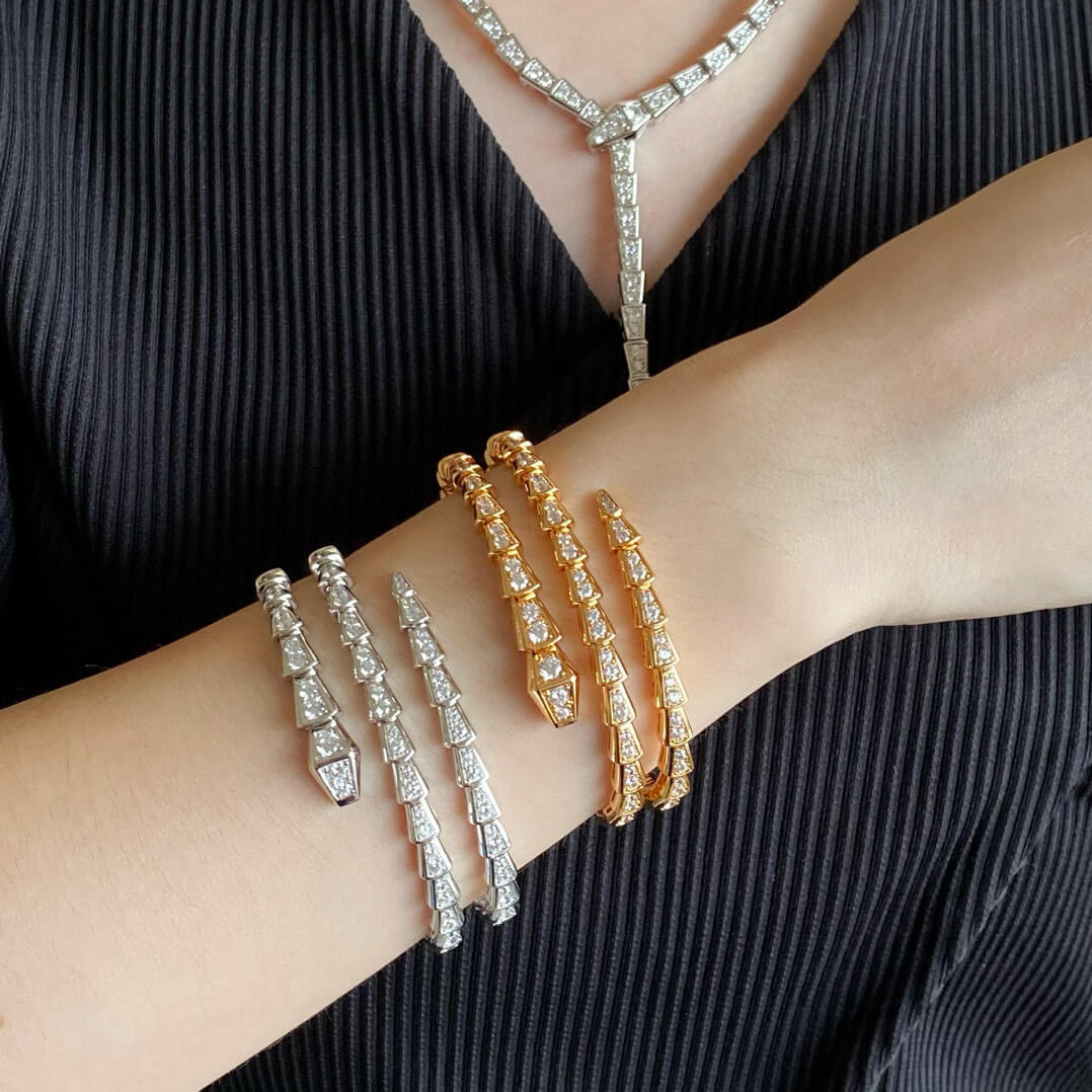 BVLGARI Serpenti Seduttori Rose Gold Diamond and Rubellite Necklace