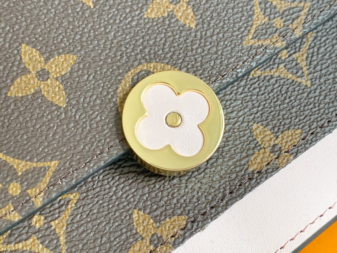 Louis Vuitton Flore Chain Wallet Monogram Canvas Rose Ballerine Crossbody Bag - Image 5