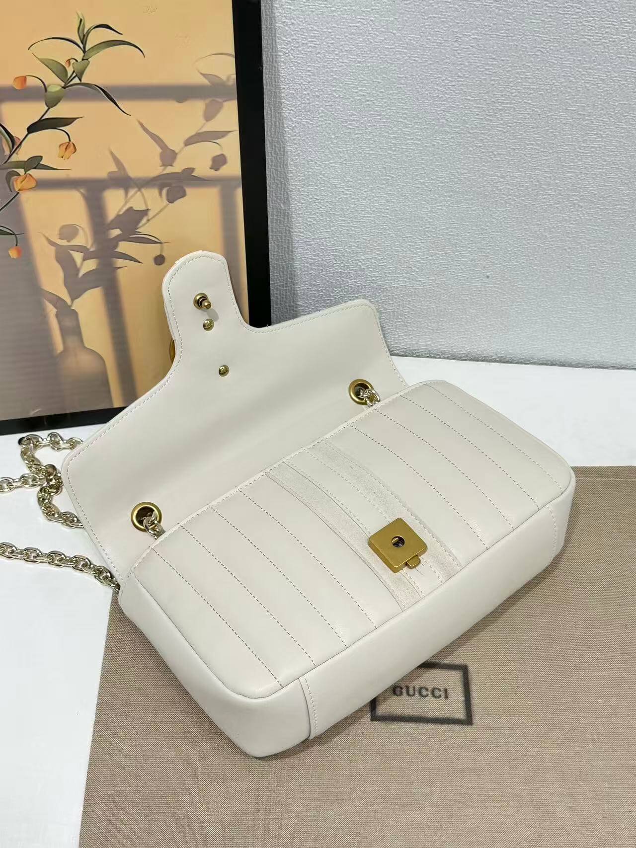 Gucci Jetset GG Marmont Matelassé Vertical Quilted Leather Shoulder Bag - Image 12