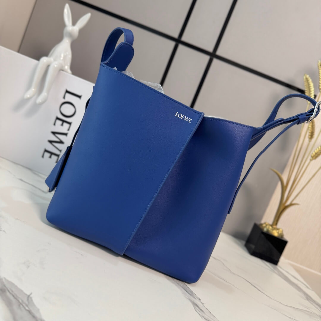 Loewe Bilbao Bucket Bag Royal Blue Smooth Calfskin Shoulder Bag