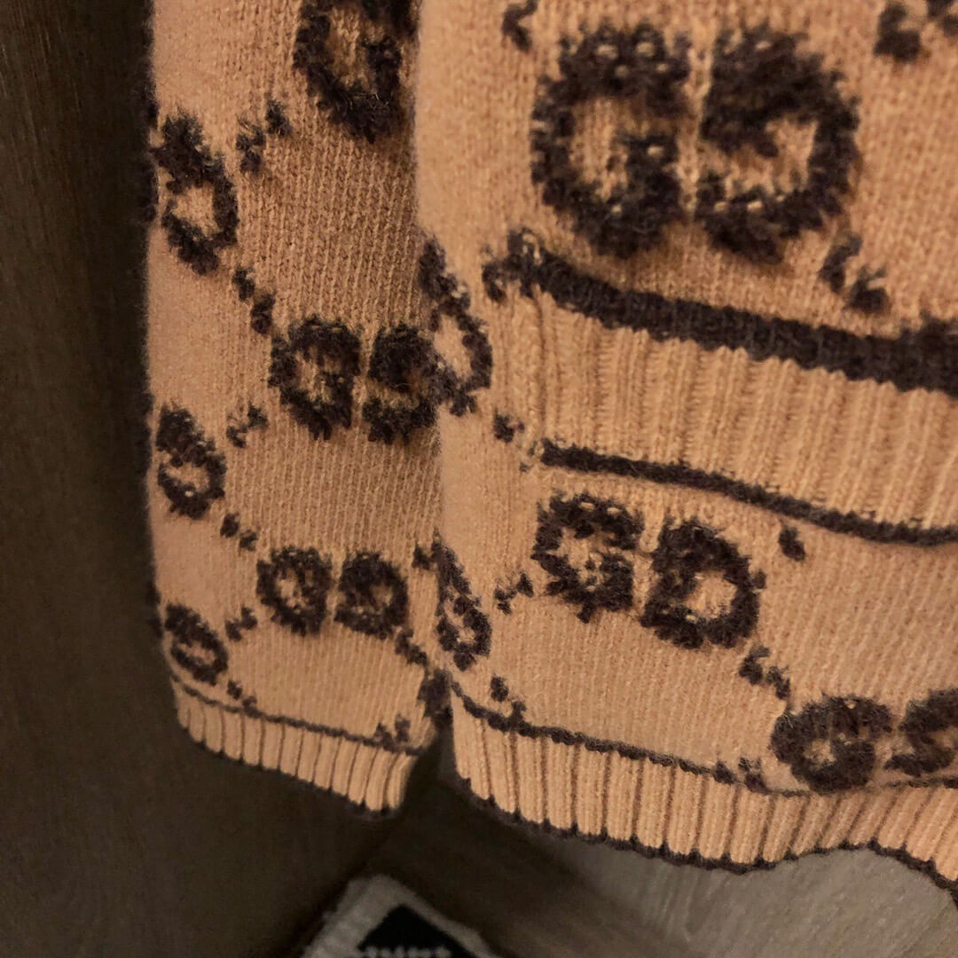 Gucci GG Wool Bouclé-Jacquard Cardigan – Camel - Image 5
